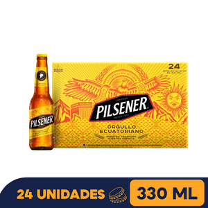 24 pack Pilsener botella 330 ML