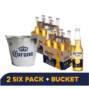 2 Six Pack Corona Extra 355 ML + Bucket