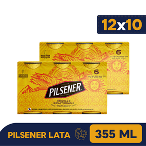 Paga 10 lleva 12 Pilsener lata 355 ML