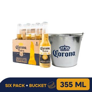 Prueba Six Pack Corona botella 355 ML + Bucket