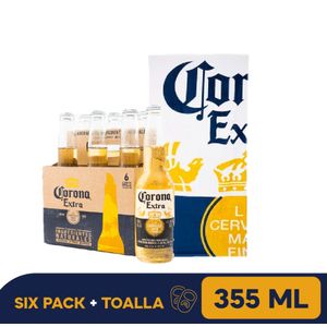 Six Pack Corona botella 355 ML + Toalla
