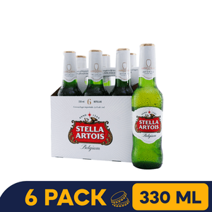 Six pack Stella Artois botella 330 Ml no retornable