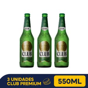 3 botellas Club Premium 550 Ml