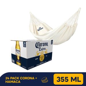 24pack Corona Extra botella 355 Ml NR + hamaca